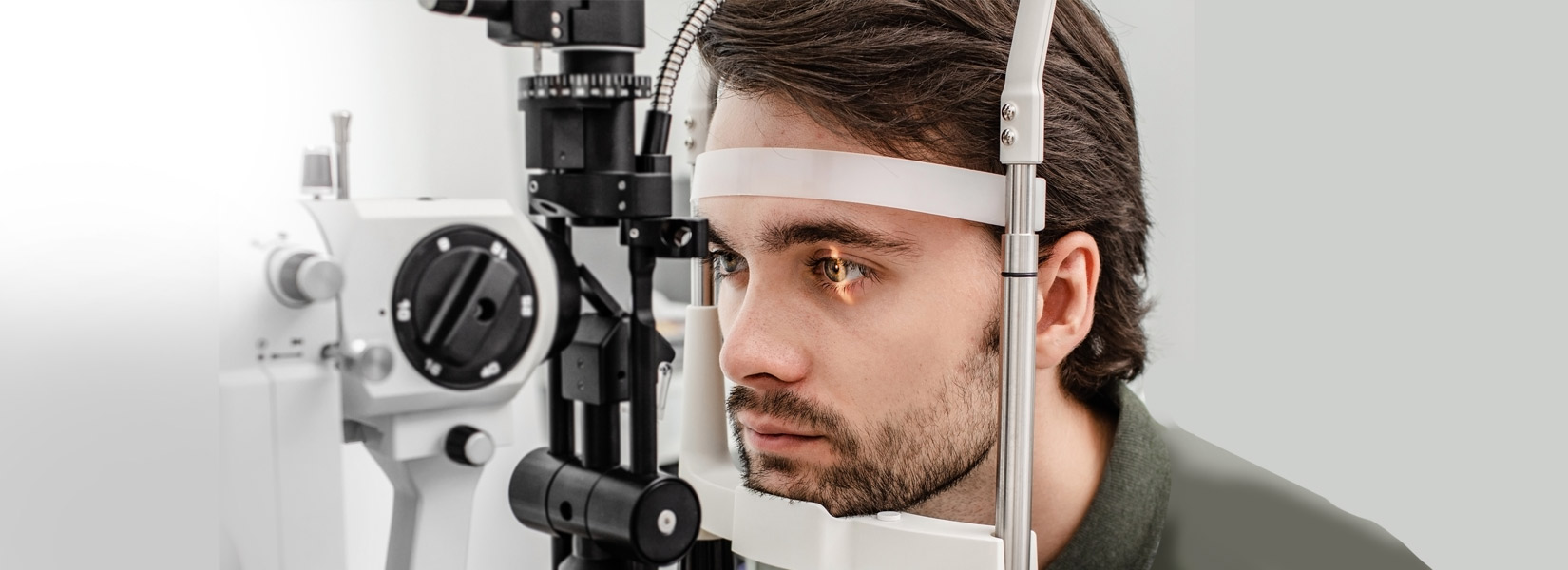 young man during eye exam in Southlake